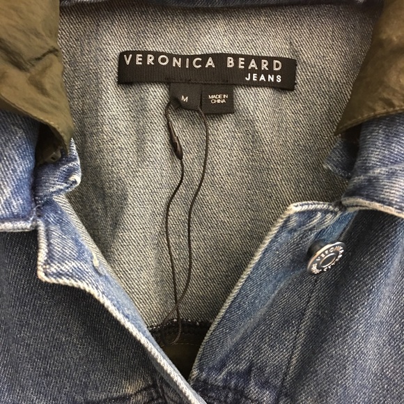 NWOT Veronica Beard Shani Mixed Media Denim Jacket - Picture 4 of 5
